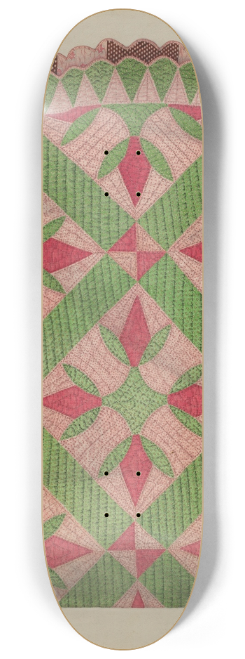 Catherine Fowler - Turkey Track Quilt 8.25 inch art skate deck