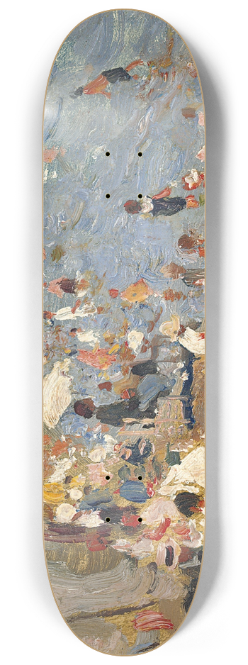 Cecilio Pl y Gallardo - La Playa,Figures On The Beach 8.25 inch art skate deck