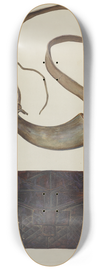 Cecil Smith - Bullet Pouch and Powder Horn 8.25 inch art skate deck