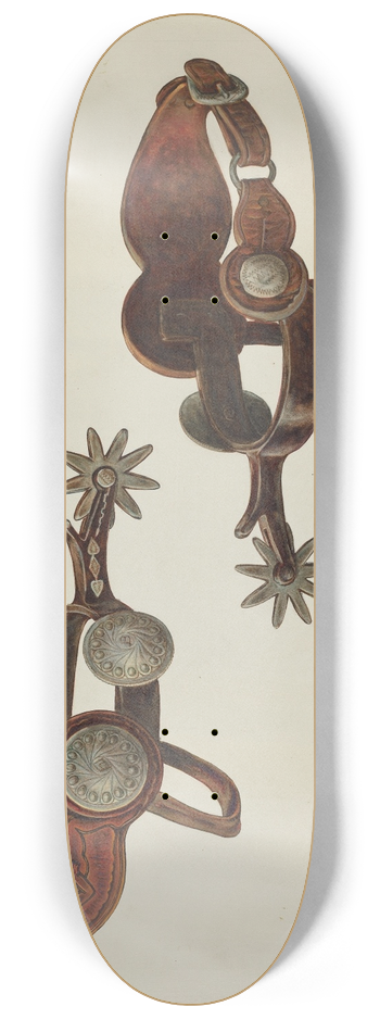 Cecil Smith - Silver Dollar Spurs 8.25 inch art skate deck