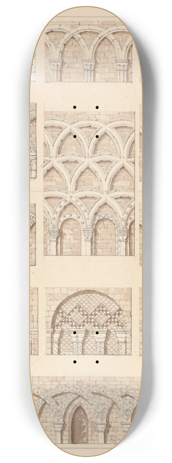 C. Hacker - Arcades: of Interlaced Mouldings 8.25 inch art skate deck