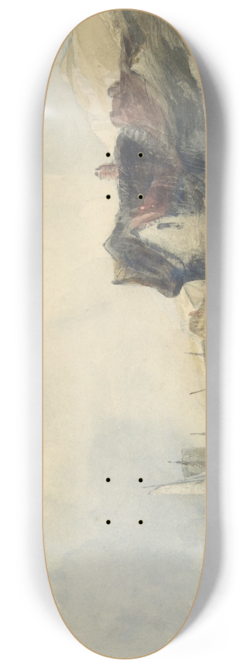 Charles Bentley - View on the Coast at Deal 8.25 inch art skate deck