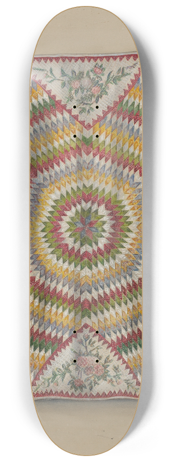 Charles Bowman - Quilt (Star of Bethlehem) 8.25 inch art skate deck