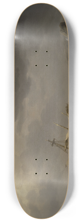 Charles Brooking - Ship wrecked on a rocky coast 8.25 inch art skate deck