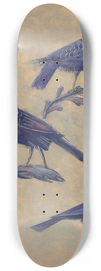 Charles Caseau - Bird Decorations for Stoneware 8.25 inch art skate deck