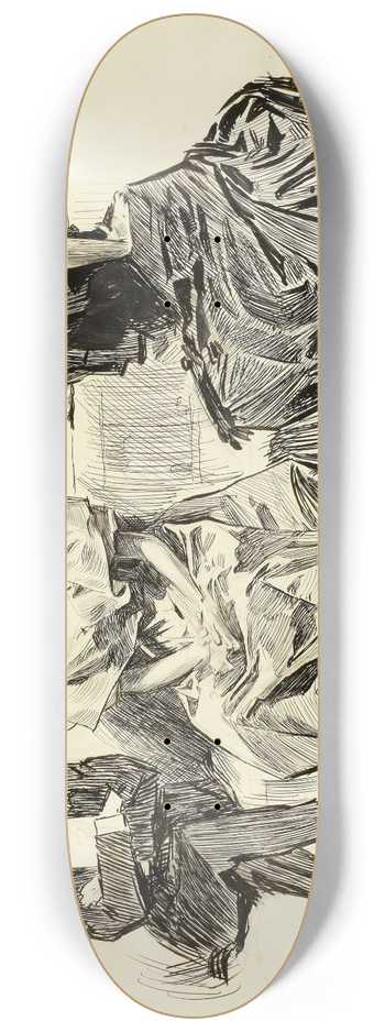 Charles Dana Gibson - Determined Woman 8.25 inch art skate deck