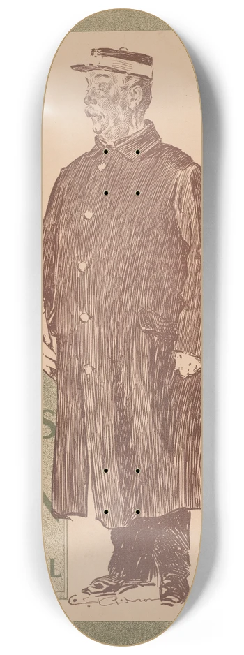 Charles Dana Gibson - February Scribners 8.25 inch art skate deck