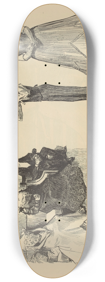 Charles Dana Gibson - He doubted it 8.25 inch art skate deck