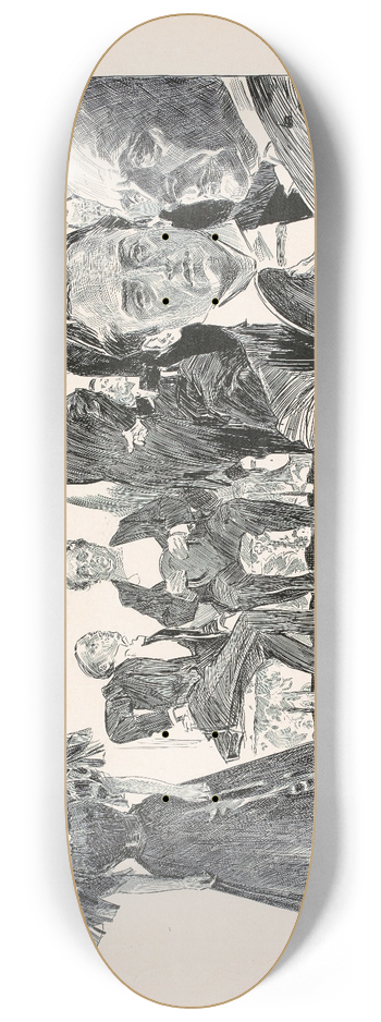 Charles Dana Gibson - Her nightmare 8.25 inch art skate deck