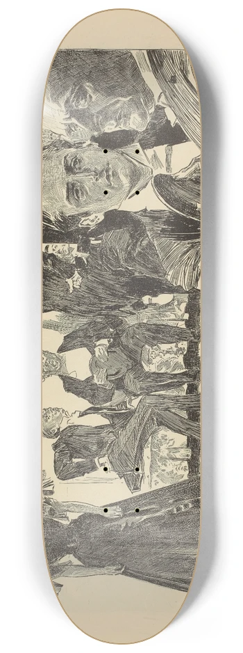 Charles Dana Gibson - Her nightmare 8.25 inch art skate deck