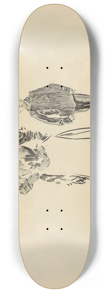 Charles Dana Gibson - Her protector 8.25 inch art skate deck