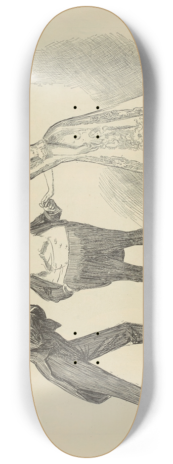 Charles Dana Gibson - His christmas gift 8.25 inch art skate deck
