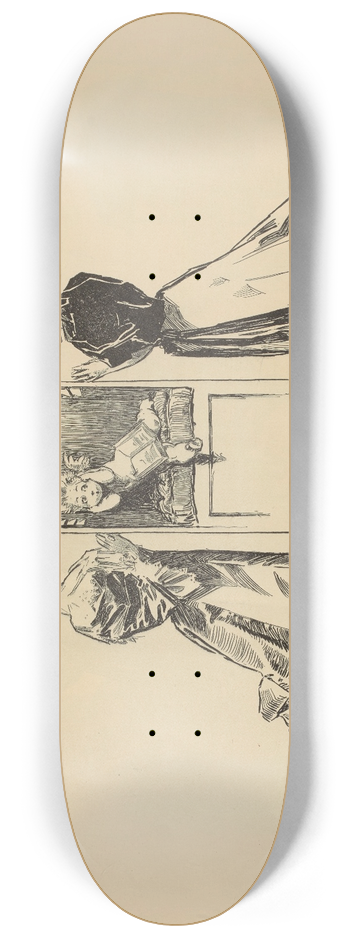 Charles Dana Gibson - Lenten confessions 8.25 inch art skate deck