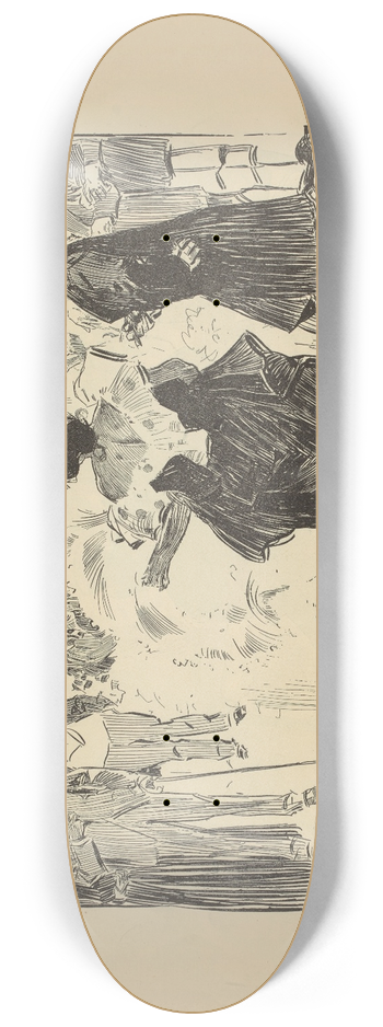 Charles Dana Gibson - Moulin Rouge 8.25 inch art skate deck