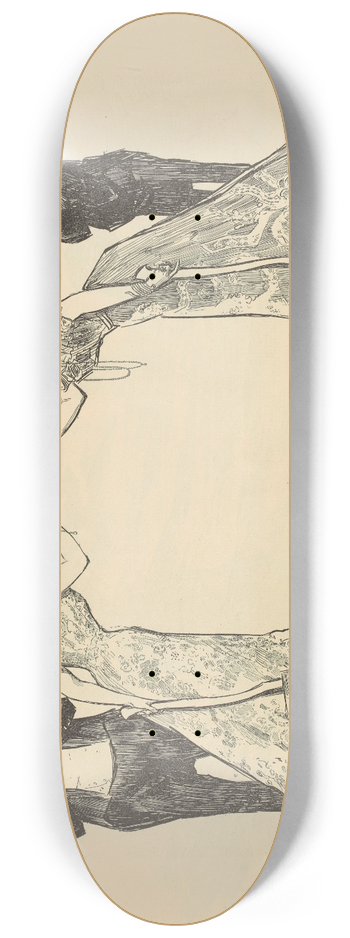 Charles Dana Gibson - Rival beauties 8.25 inch art skate deck