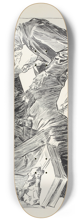 Charles Dana Gibson - The cable car 8.25 inch art skate deck