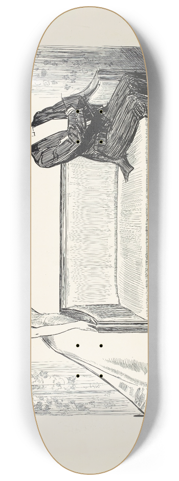 Charles Dana Gibson - Their  first quarrel 8.25 inch art skate deck