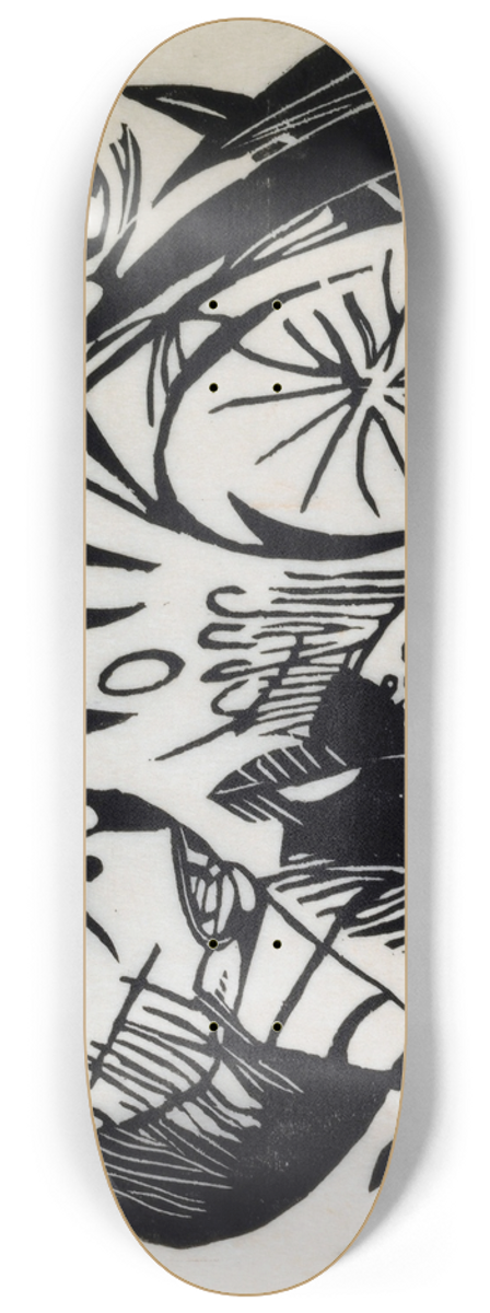Franz Marc - Tiger 8.25 inch art skate deck