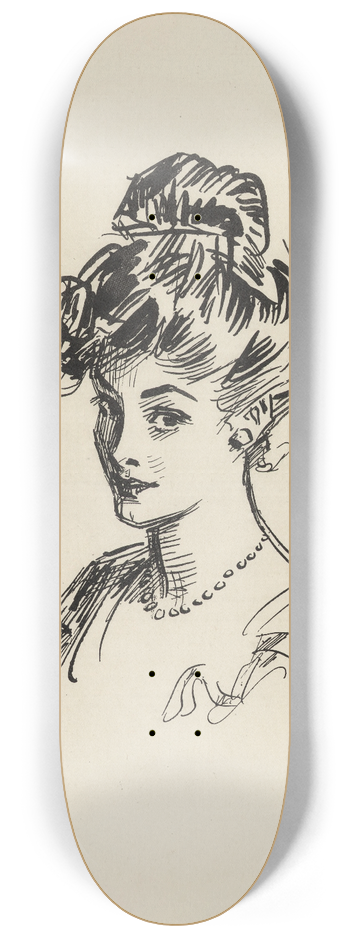 Charles Dana Gibson - Untitled 8.25 inch art skate deck
