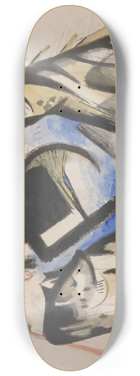Franz Marc - Two Wolves 8.25 inch art skate deck