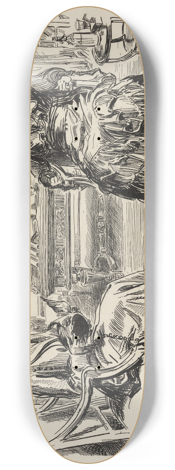 Charles Dana Gibson - When they get their rights 8.25 inch art skate deck