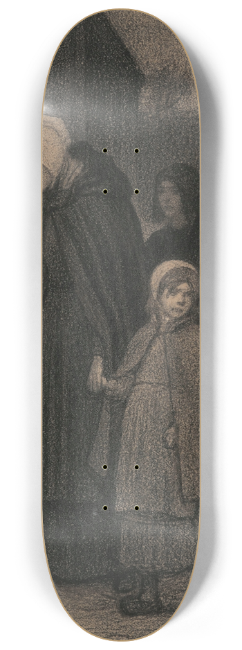 Charles de Groux - The Widow 8.25 inch art skate deck