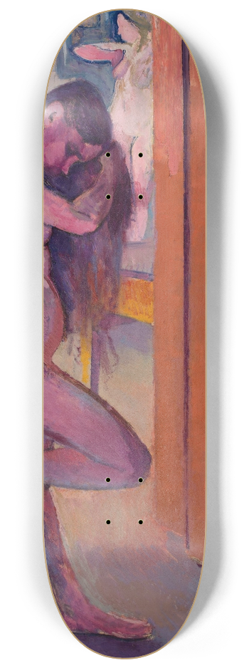 Franz Nlken - In der Tr stehender weiblicher Akt 8.25 inch art skate deck