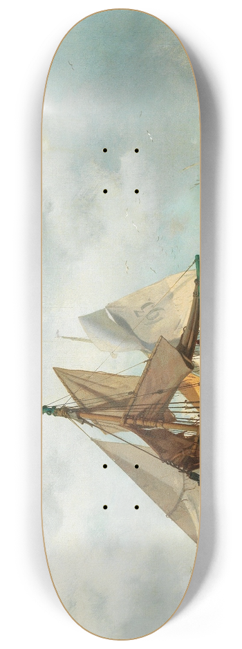 Charles Hoguet - Entladung der Segelschiffe 8.25 inch art skate deck
