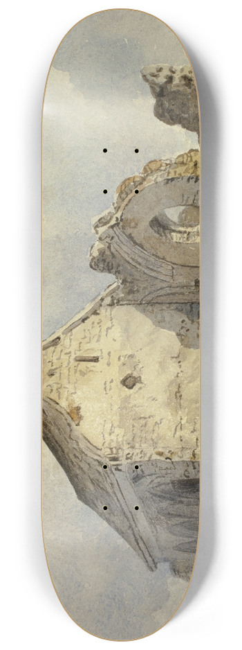 Charles John Hills - Chapel Ruins 8.25 inch art skate deck