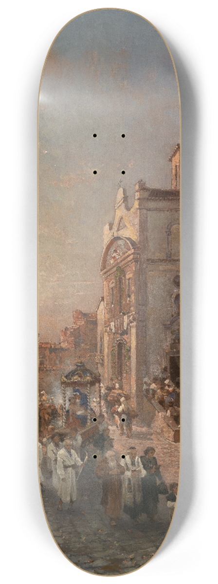 Franz Richard Unterberger - Prozessionszug In Neapel 8.25 inch art skate deck