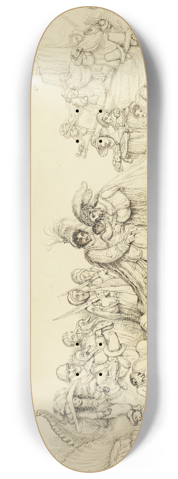 Charles Kirkpatrick Sharpe - Oberon and Titania, from A Midsummer Nights Dream 8.25 inch art skate deck