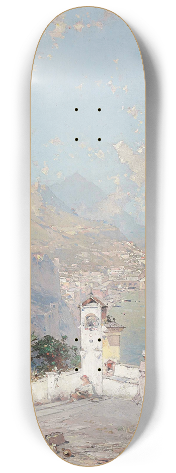 Franz Richard Unterberger - The Amalfi coast 8.25 inch art skate deck