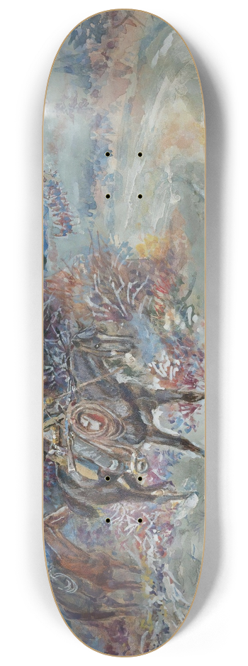 Charles Marion Russell - An Unscheduled Stop 8.25 inch art skate deck