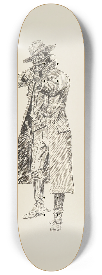 Charles Marion Russell - The Road Agent 8.25 inch art skate deck