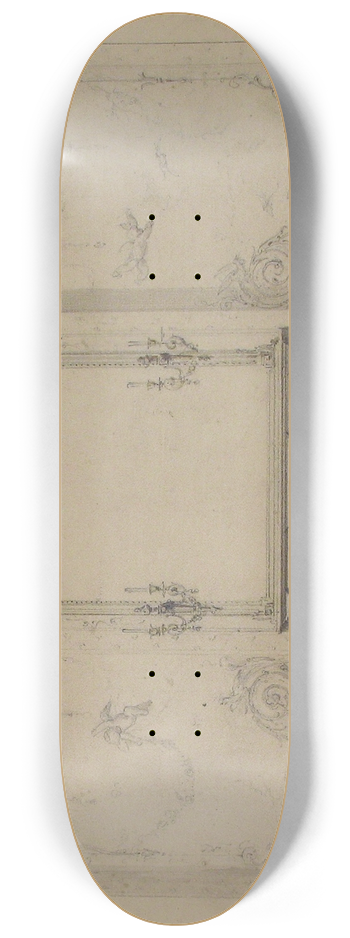 Charles Monblond - Design for Chimney Piece and Wall Decor 8.25 inch art skate deck