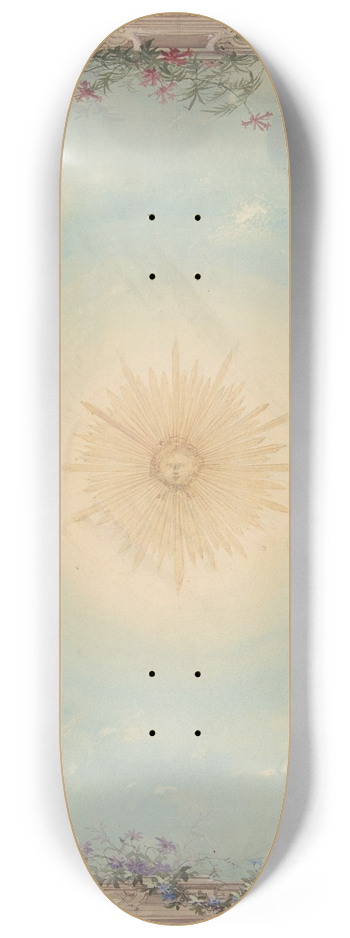 Charles Monblond - Designs for Ceilings with Central Sunburst 8.25 inch art skate deck