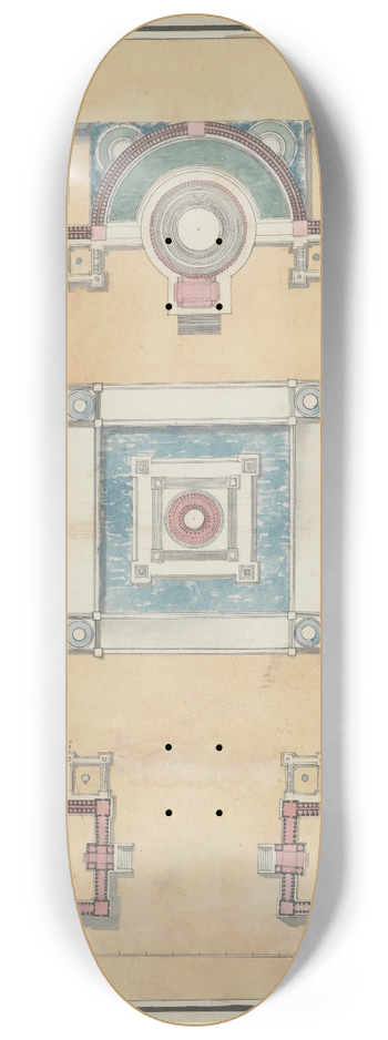 Charles Percier - Plan for a Menagerie 8.25 inch art skate deck