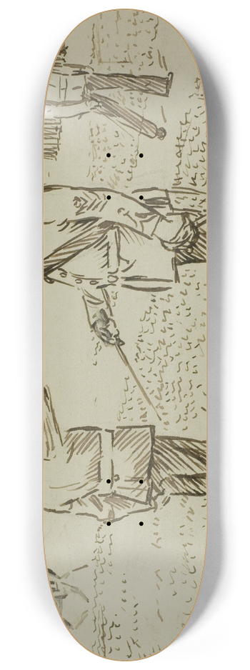 Charles Samuel Keene - A Poser 8.25 inch art skate deck