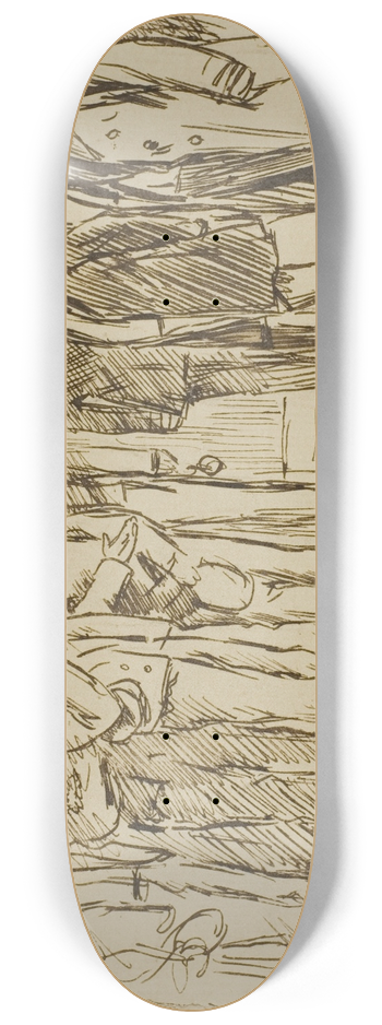 Charles Samuel Keene - Identification of Prisoner 8.25 inch art skate deck
