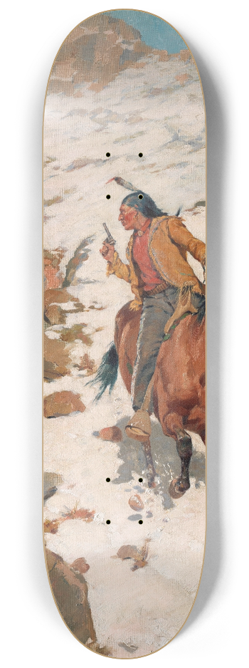 Charles Schreyvogel - In Hot Pursuit 8.25 inch art skate deck