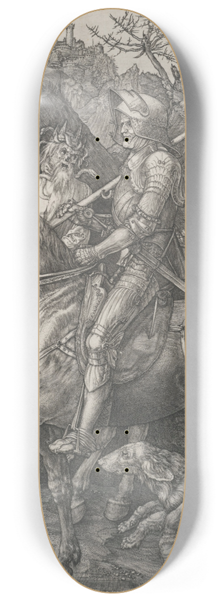 Albrecht Drer - Knight, Death and the Devil 8.25 inch art skate deck