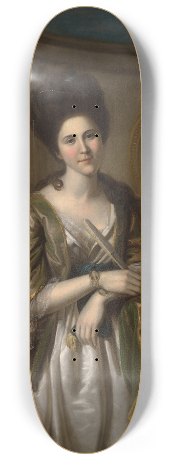 Charles Willson Peale - Mrs. Walter Stewart (Deborah McClenachan) 8.25 inch art skate deck