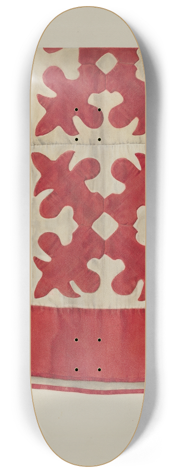 Charlotte Angus - Oak Leaf Pattern Quilt 8.25 inch art skate deck