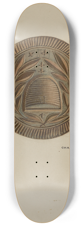 Charlotte Angus - Pa. German Butter Mold 8.25 inch art skate deck