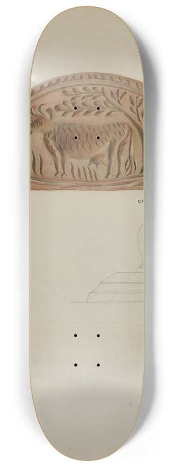 Charlotte Angus - Pa. German Butter Mold 8.25 inch art skate deck