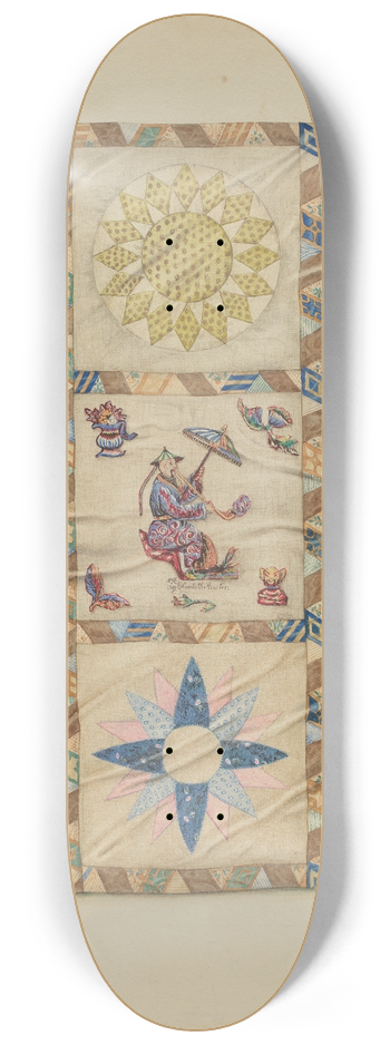 Charlotte Winter - Patchwork Quilt 8.25 inch art skate deck