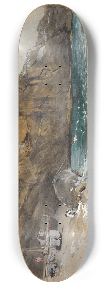 Franz Skarbina - The Beach at Marina Piccola,Capri 8.25 inch art skate deck