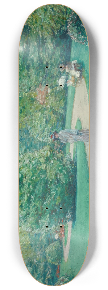 Childe Hassam - Parc Monceaux, Paris 8.25 inch art skate deck