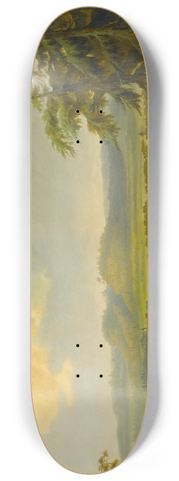 Christian August Lorentzen - Kristiania, From Ekebergasen 8.25 inch art skate deck