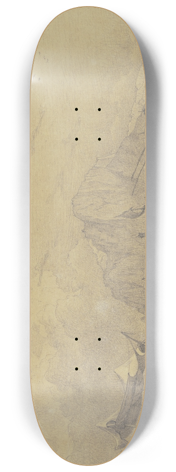 Christian Frederik Ferdinand Thming - Ansicht Capris vom Meer aus 8.25 inch art skate deck